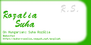 rozalia suha business card
